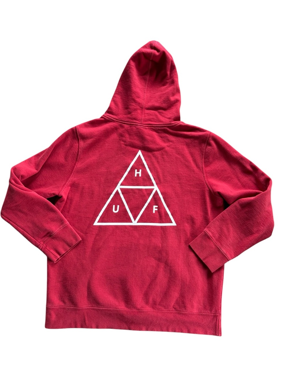 2/$35 HUF Triple Triangle Logo Red Pullover Hoodie XL Streetwear Skate